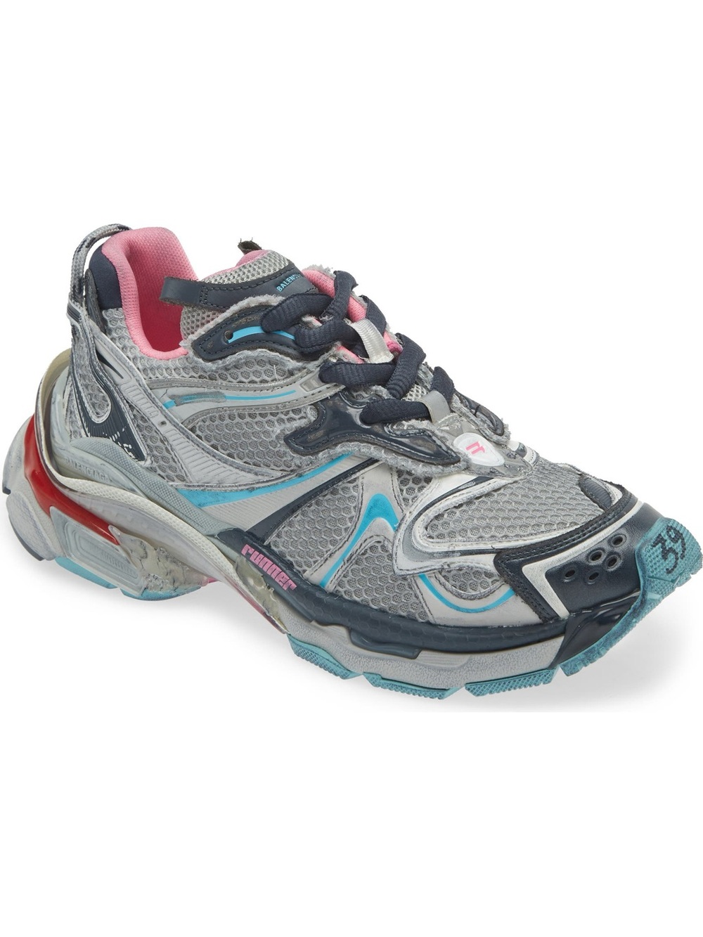 Balenciaga Women's Runner 2 Sneakers - Teal & Pink